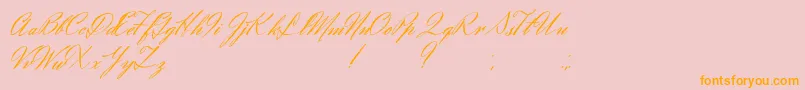 Eliensee Font – Orange Fonts on Pink Background