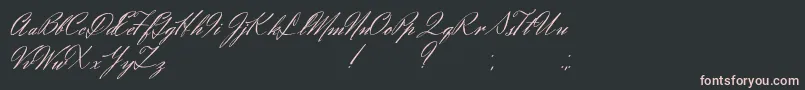 Шрифт Eliensee – розовые шрифты на чёрном фоне