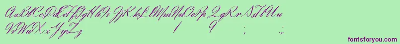 Eliensee Font – Purple Fonts on Green Background