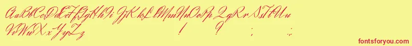 Шрифт Eliensee – красные шрифты на жёлтом фоне