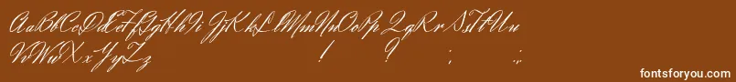 Шрифт Eliensee – белые шрифты на коричневом фоне