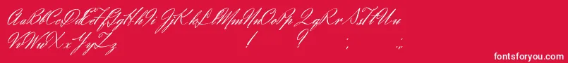 Eliensee Font – White Fonts on Red Background
