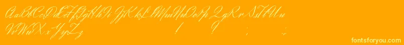 Eliensee-fontti – keltaiset fontit oranssilla taustalla
