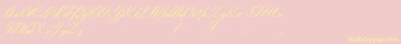 Eliensee Font – Yellow Fonts on Pink Background