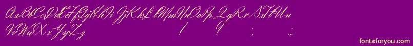 Eliensee Font – Yellow Fonts on Purple Background