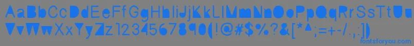 Fickle Font – Blue Fonts on Gray Background