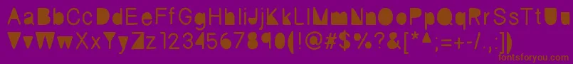 Fickle Font – Brown Fonts on Purple Background