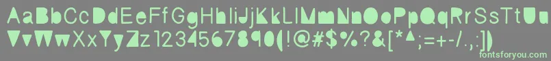 Fickle Font – Green Fonts on Gray Background