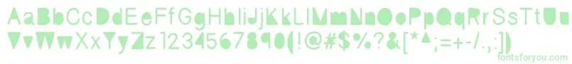 Fickle Font – Green Fonts on White Background