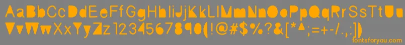 Fickle Font – Orange Fonts on Gray Background