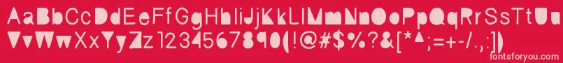 Fickle Font – Pink Fonts on Red Background