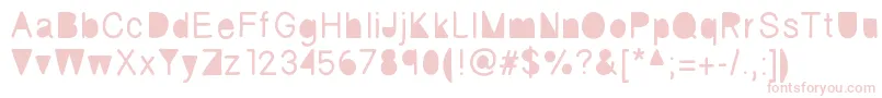 Fickle Font – Pink Fonts on White Background