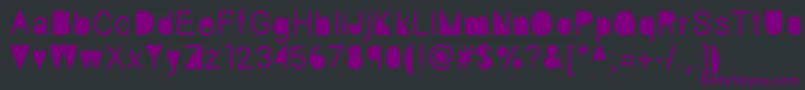 Fickle Font – Purple Fonts on Black Background