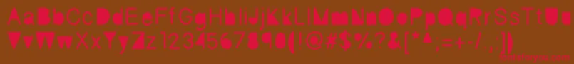 Шрифт Fickle – красные шрифты на коричневом фоне