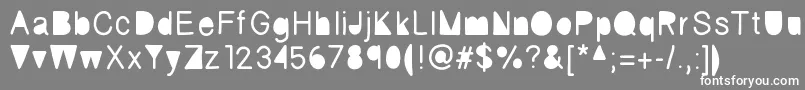 Fickle Font – White Fonts on Gray Background