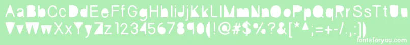 Fickle Font – White Fonts on Green Background