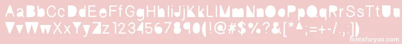 Fickle Font – White Fonts on Pink Background