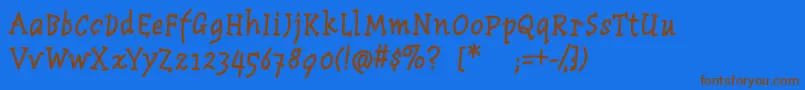 MantiquaBlaxx Font – Brown Fonts on Blue Background