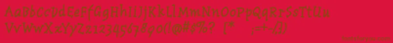 MantiquaBlaxx Font – Brown Fonts on Red Background