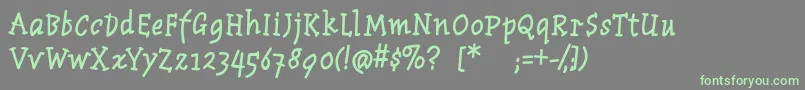 MantiquaBlaxx-fontti – vihreät fontit harmaalla taustalla