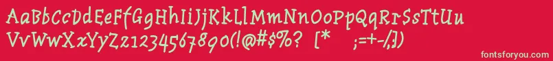 MantiquaBlaxx Font – Green Fonts on Red Background
