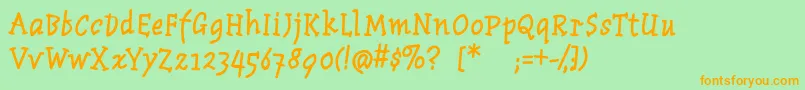 MantiquaBlaxx Font – Orange Fonts on Green Background