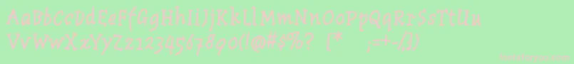 フォントMantiquaBlaxx – 緑の背景にピンクのフォント