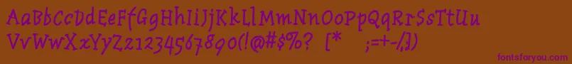 MantiquaBlaxx Font – Purple Fonts on Brown Background
