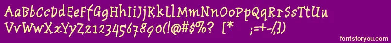 MantiquaBlaxx Font – Yellow Fonts on Purple Background