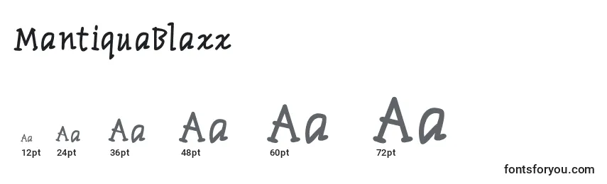 Размеры шрифта MantiquaBlaxx