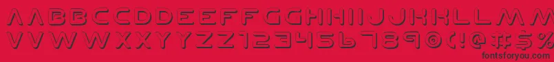 PlanetNShadow Font – Black Fonts on Red Background