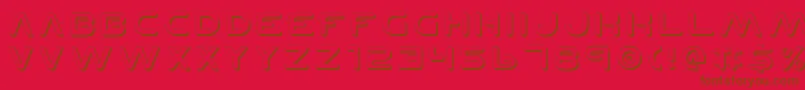 PlanetNShadow-Schriftart – Braune Schriften auf rotem Hintergrund
