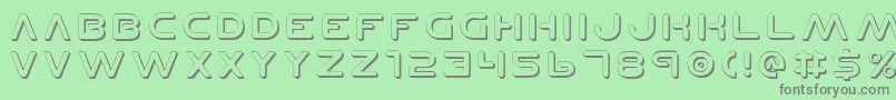 Fonte PlanetNShadow – fontes cinzas em um fundo verde