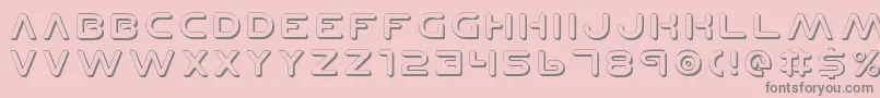 PlanetNShadow Font – Gray Fonts on Pink Background