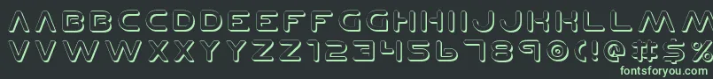 フォントPlanetNShadow – 黒い背景に緑の文字