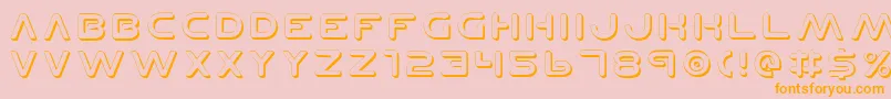 PlanetNShadow Font – Orange Fonts on Pink Background