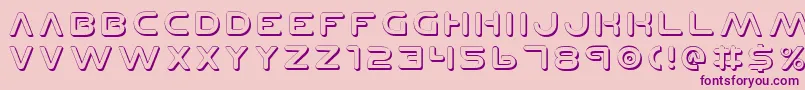 PlanetNShadow Font – Purple Fonts on Pink Background