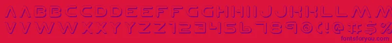 Fonte PlanetNShadow – fontes roxas em um fundo vermelho