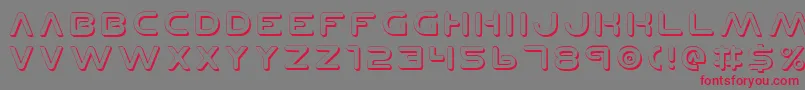 PlanetNShadow Font – Red Fonts on Gray Background