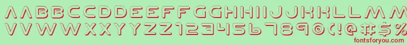 PlanetNShadow Font – Red Fonts on Green Background