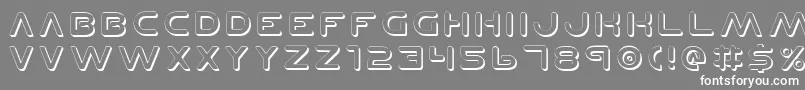 Шрифт PlanetNShadow – белые шрифты на сером фоне