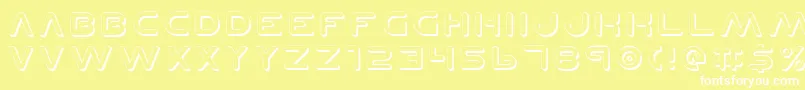 PlanetNShadow Font – White Fonts on Yellow Background