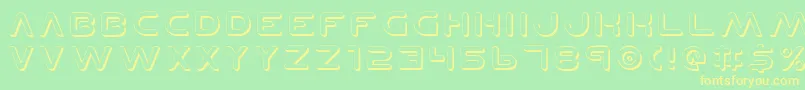 PlanetNShadow Font – Yellow Fonts on Green Background