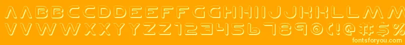 PlanetNShadow Font – Yellow Fonts on Orange Background