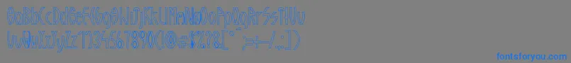 GuazhiruRegularOutlined Font – Blue Fonts on Gray Background
