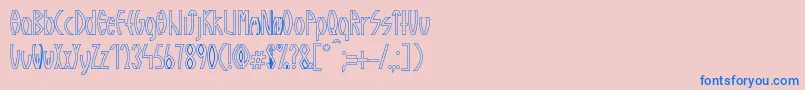 GuazhiruRegularOutlined Font – Blue Fonts on Pink Background