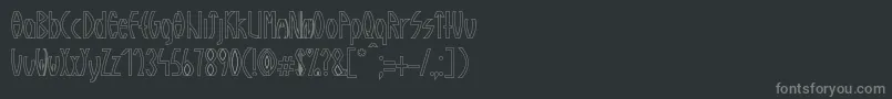 GuazhiruRegularOutlined Font – Gray Fonts on Black Background