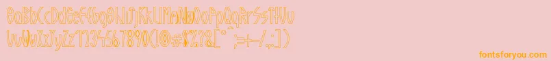 GuazhiruRegularOutlined Font – Orange Fonts on Pink Background