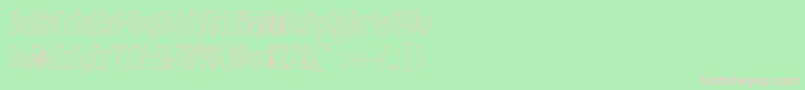 GuazhiruRegularOutlined Font – Pink Fonts on Green Background