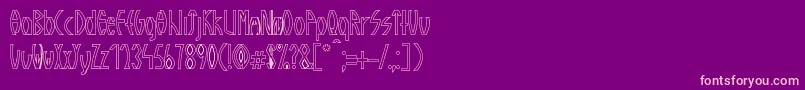 GuazhiruRegularOutlined Font – Pink Fonts on Purple Background